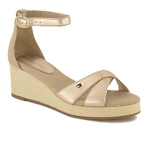 Tommy Hilfiger Damen Hohe Sandalette Gold, 36