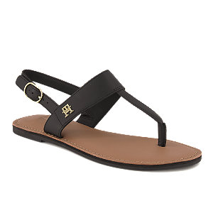 Tommy Hilfiger Damen Flache Sandalette Schwarz, 38