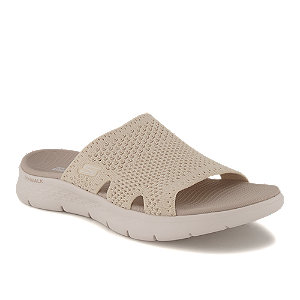 Skechers Go Walk Flex Damen Pantolette Creme, 41