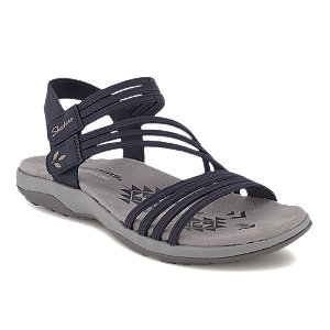 Skechers Reggae Slim Damen Flache Sandalette Blau, 41