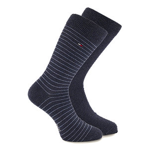 Tommy Hilfiger 2er Pack Herren Socken 39-42 | 43-46, blau