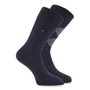 Tommy Hilfiger 2er Pack Herren Socken 39-42 | 43-46, blau