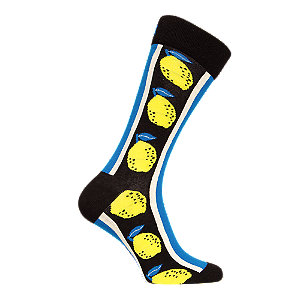 Happy Socks Lemon Herren Socken 41-46, schwarz