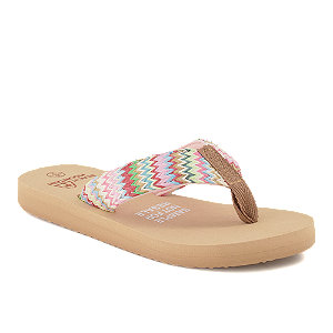 Beach Mountain Raffia Mädchen Flip Flop Braun, 36/37