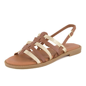 Tamaris Damen Flache Sandalette Braun, 42