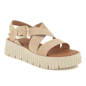 Tamaris Damen Hohe Sandalette Beige, 39