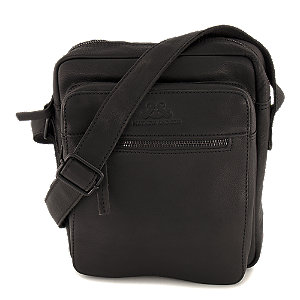 Mathew & Son Herren Umhängetasche, schwarz
