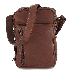 Mathew & Son Herren Umhängetasche, braun