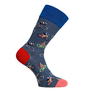 Dilly Socks Blue Bike Damen Socken 36-40, blau