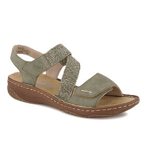 Rieker Damen Hohe Sandalette Grün, 43