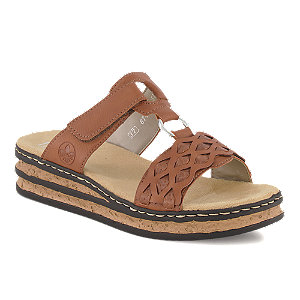 Rieker Damen Pantolette Braun, 36