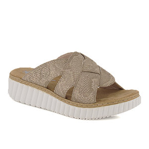 Rieker Damen Pantolette Beige, 43