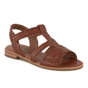 Sioux Cosinda Damen Flache Sandalette Cognac, 40