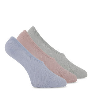 Cosy Nature 3er Pack Footie Damen 35-38 | 39-42, blau