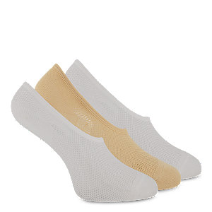 Cosy Nature 3er Pack Footie Damen 35-38 | 39-42, creme