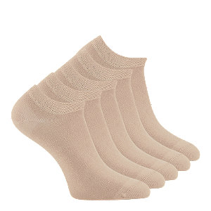 Varese Sneaker 5er Pack Bambus Socken 35-38, beige