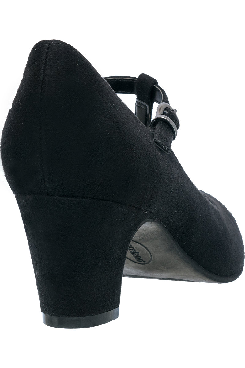 Deichmann Black T-Bar Court Shoes. 3