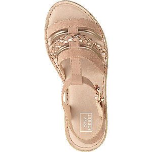 Deichmann Pink Low Wedge Sandals 