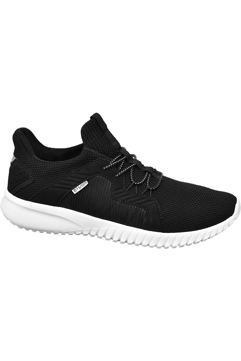Deichmann Mens Memphis One Black Slip-on Trainers. 1
