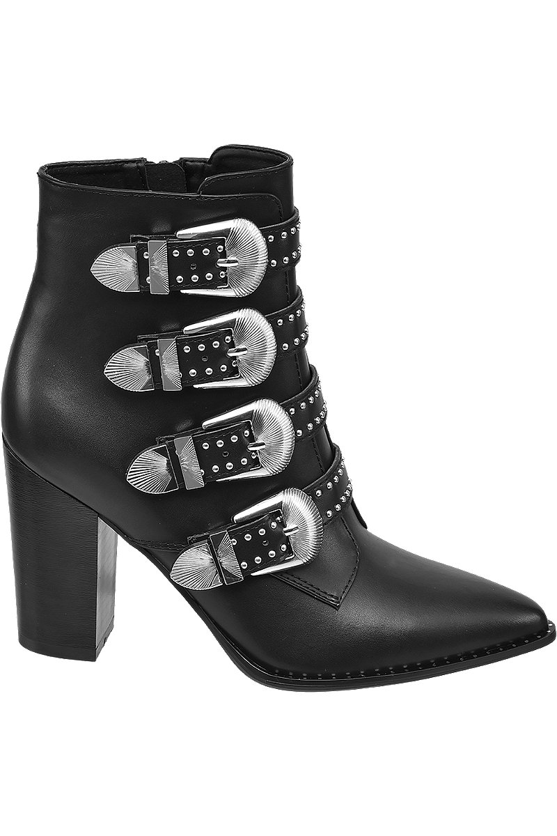 Deichmann Rita Ora Star Collection Black Heeled Ankle Boots. 1