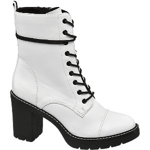 Deichmann White Chunky Heeled Boots 00009001741149