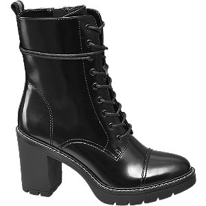 black lace biker boots