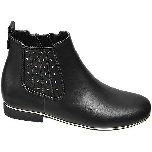 gold studded chelsea boots