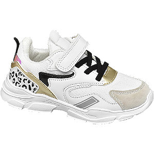 girls white chunky trainers