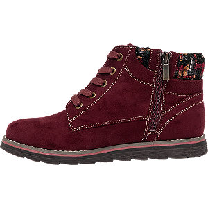 Deichmann Burgundy Lace Up Ankle Boots 