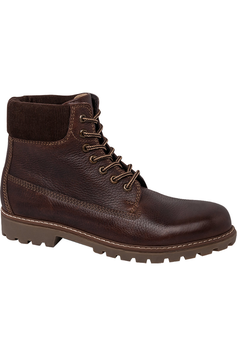 Deichmann Mens Landrover Leather Brown Lace-up Boots . 1 Deichmann Mens Landrover Leather Brown Lace-up Boots . 1