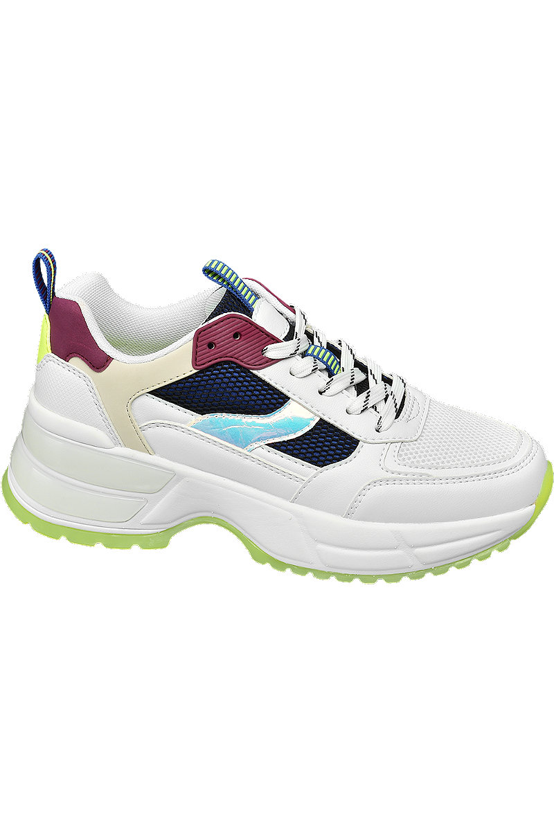Deichmann Rita Ora Star Collection Ladies Chunky Trainers with Contrast Sole White. 1 Deichmann Rita Ora Star Collection Ladies Chunky Trainers with Contrast Sole White. 1