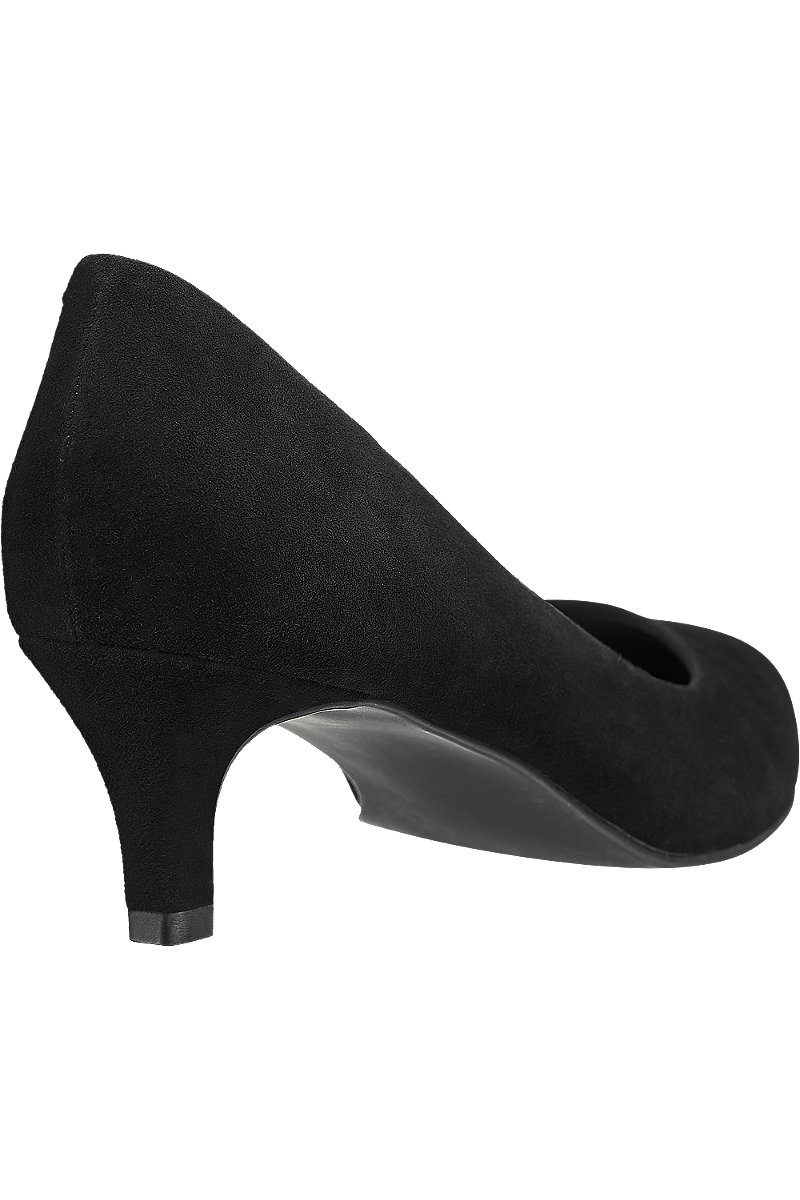 Deichmann Black Leather Court Shoes. 3