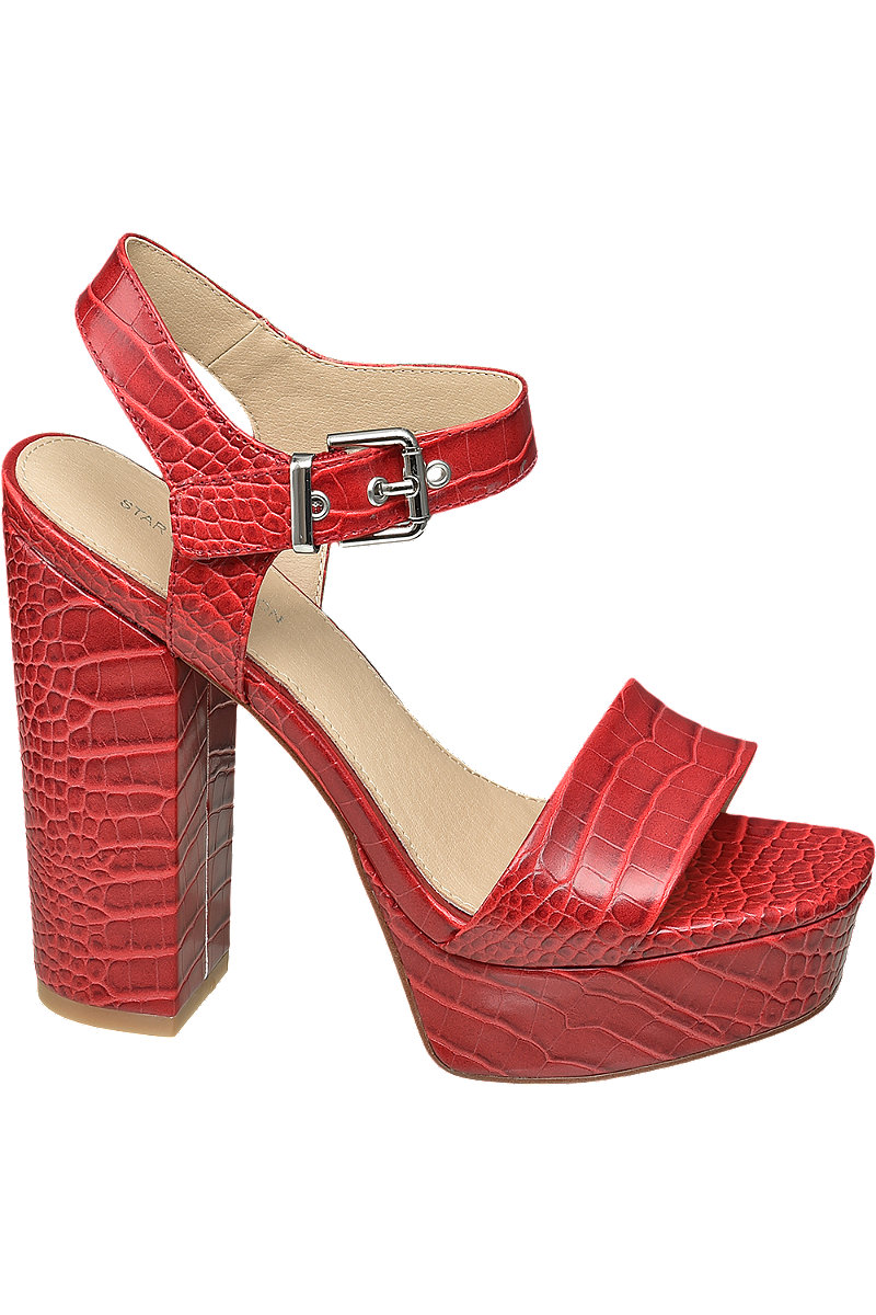 Deichmann Rita Ora Star Collection Red Croc Platform High Heels. 1 Deichmann Rita Ora Star Collection Red Croc Platform High Heels. 1