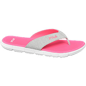 Pink fila flip deals flops