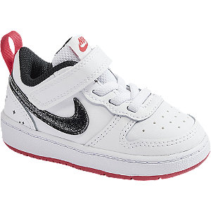 Levně Bílé dětské tenisky na suchý zip Nike Court Borough Low 2
