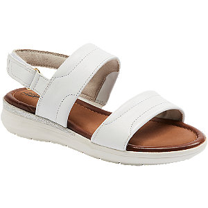 Levně Bílé kožené komfortní sandály Medicus