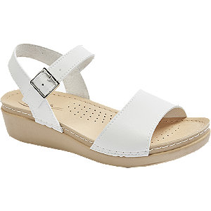 Levně Bílé komfortní sandály na platformě Medicus