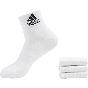 Levně Bílé sportovní ponožky Adidas - 3 páry