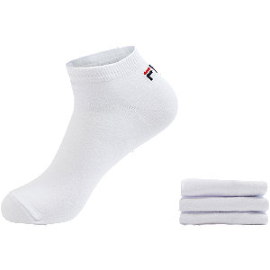 Levně Bílé sportovní ponožky Fila – 3 páry