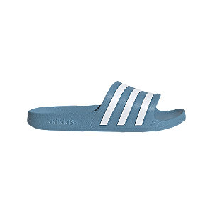Levně Bílo-modré pantofle adidas