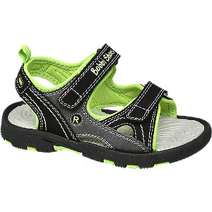 Bobbishoes Zwarte Sandaal Klittenbandsluiting bobbishoes kopen in de aanbieding