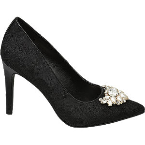 deichmann silver heels