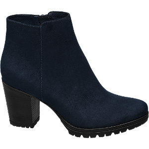 Graceland Donkerblauwe Enkellaars Blokhak graceland kopen in de aanbieding Graceland Donkerblauwe Enkellaars Blokhak graceland kopen in de aanbieding