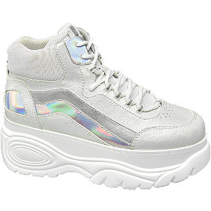 Graceland Witte Halfhoge Sneaker Plateauzool graceland kopen in de aanbieding