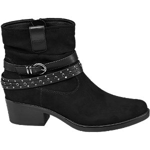 Graceland Zwarte Enkellaars Sierband graceland kopen in de aanbieding