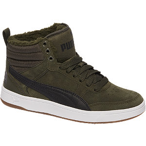 Puma Rebound Street V2 suède sneakers groen - Damesschoenen.nl