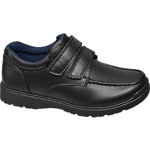 Boys Touch Strap School Shoes Black