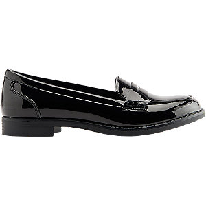 patent black loafers ladies