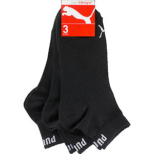 Puma Quarters 3er Pack Socken 35-38, schwarz, I