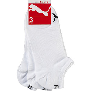 Puma 3er Pack Invisible Sneaker 35-38, weiss